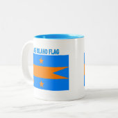 LONG ISLAND FLAG ZWEIFARBIGE TASSE (Vorderseite Links)