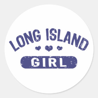 Long Island Girl Runder Aufkleber