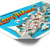 Long Island Grußkarte 6x4 Print Poster (Ecke)