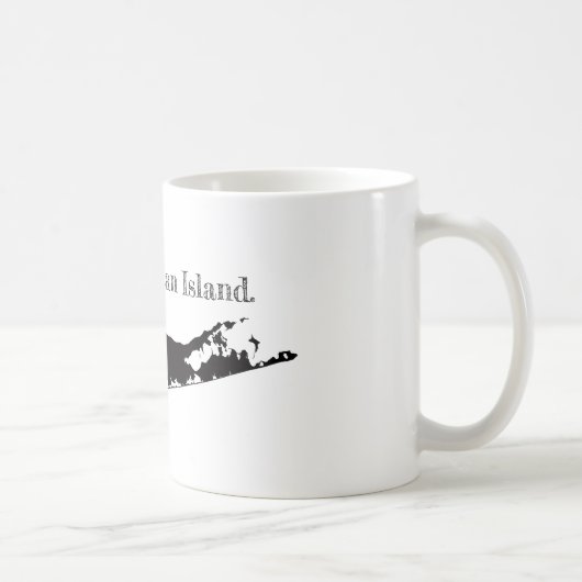 Long Island hob auf eine Insel-Tasse New York an Kaffeetasse (Rechts)