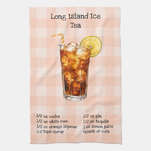 Long Island Ice Tea Bar Towel Geschirrtuch (Vertikal)