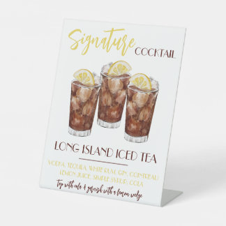 Long Island Iced Tea Signature Cocktail Recipe Sockelschild