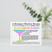 Long Island Iced Teatro Martini Recia Postkarte (Stehend Vorderseite)