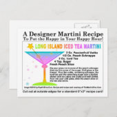 Long Island Iced Teatro Martini Recia Postkarte (Vorne/Hinten)
