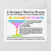 Long Island Iced Teatro Martini Recia Postkarte (Vorderseite)