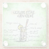 Long Island Iced Tee Drink Recipe Glasuntersetzer (Rückseite)