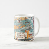 Long Island illustrierte Karten-Tasse Kaffeetasse (VorderseiteRechts)
