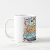 Long Island illustrierte Karten-Tasse Kaffeetasse (Links)