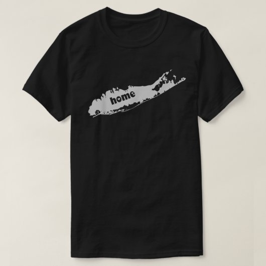 Long Island Liebe Zuhause Map  T-Shirt (Design vorne)