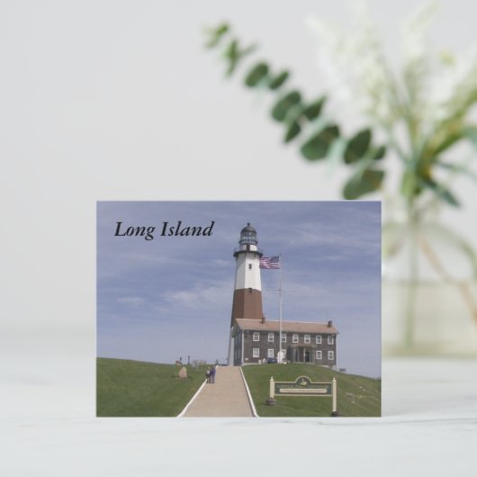 Long Island Lighthouse 2 Postkarte (Stehend Vorderseite)