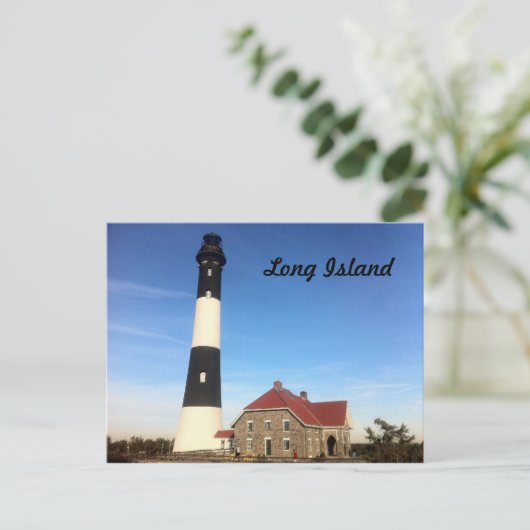 Long Island Lighthouse 3 Postkarte (Stehend Vorderseite)