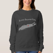 Long Island-Mädchen New York Sweatshirt (Vorderseite)