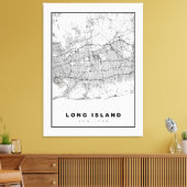 Long Island Map Leinwanddruck (Insitu (Wohnzimmer))
