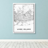 Long Island Map Leinwanddruck (Insitu (Holzboden))