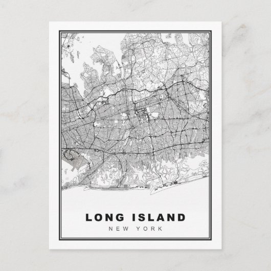 Long Island Map Postkarte (Vorderseite)