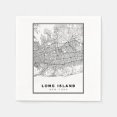 Long Island Map Serviette (Vorderseite)
