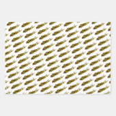 Long Island Map Sonnenblumenfeld Wrapping Paper Geschenkpapier Set (Vorderseite 3)