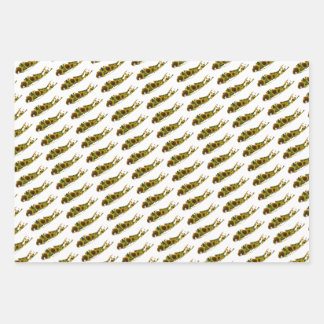 Long Island Map Sonnenblumenfeld Wrapping Paper Geschenkpapier Set