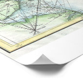 Long Island Nautic Map Poster (Ecke)