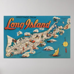 Long Island, New York - Gruß aus Poster