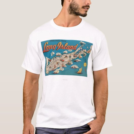 Long Island, New York - Grüße von T-Shirt (Vorderseite)