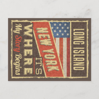 Long Island New York Postkarte