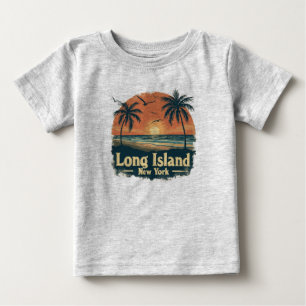Long Island New York Retro-Strand-Vibes Baby T-shirt