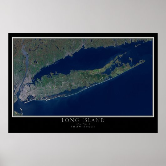 Long Island New York Satellite Poster Map (Vorne)