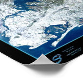 Long Island, New York Satellite Print Poster Foto (Ecke)