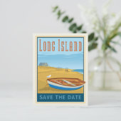 Long Island, New York | Save The Date Ankündigungspostkarte (Stehend Vorderseite)