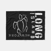 Long Island New York Souvenir Fleecedecke (Vorderseite (Horizontal))