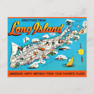 Long Island, NY Anlass Postkarte