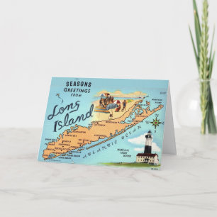 Long Island NY Feiertagskarte