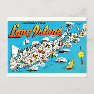 Long Island, NY Grüß dich Postkarte