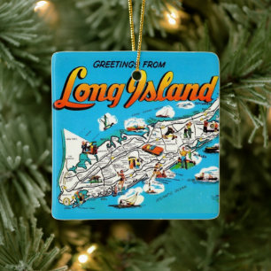 Long Island, NY Gruß Keramikornament