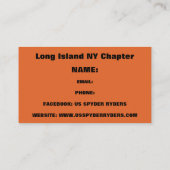 Long Island NY Kapitel - Visitenkarten 2 Visitenkarte (Rückseite)