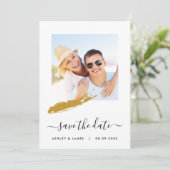 Long Island NY Map Foto Wedding Invite, Save The Date (Stehend Vorderseite)