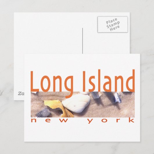 Long Island NY Postkarte (Vorne/Hinten)