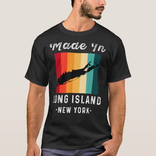 Long Island NY Souvenir Native Long Islander Vinta T-Shirt (Vorderseite)