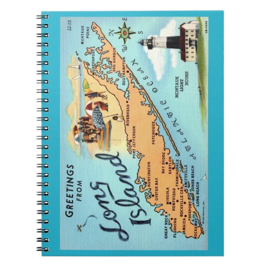 Long Island NY  Spiral Notebook Notizblock (Vorderseite)