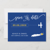 Long Island NY Wedding Save the Date Card, Map Magneteinladung (Vorderseite)