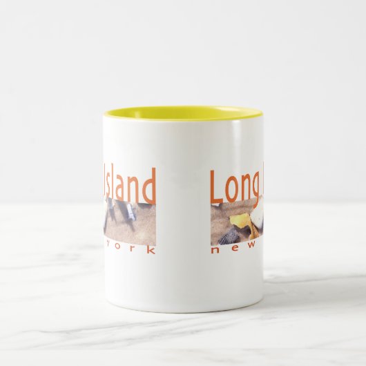 Long Island NY Zweifarbige Tasse (Mittel)
