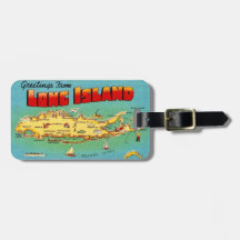 Long Island Postcard Luggage Tag