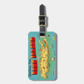 Long Island Postcard Luggage Tag Gepäckanhänger (Vorderseite vertikal)