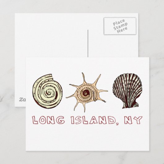 Long Island Postkarte (Vorne/Hinten)