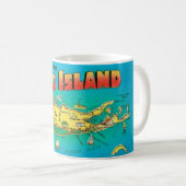 Long Island Postkartenkarte Tasse (VorderseiteRechts)