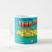 Long Island Postkartenkarte Tasse (Vorderseite Links)