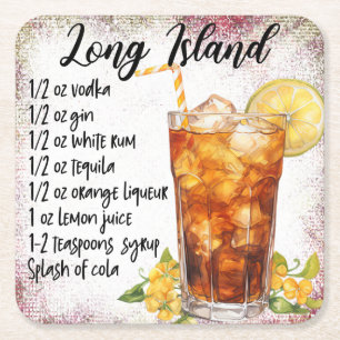 Long Island Rechteckiger Pappuntersetzer