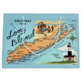 Long Island Retro große Geschenktüte (Vorderseite)