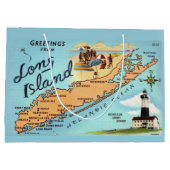 Long Island Retro große Geschenktüte (Rückseite)